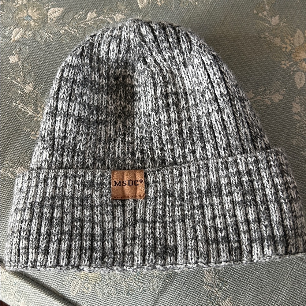 Beanie by MSDC- Gray tweed with plush liner